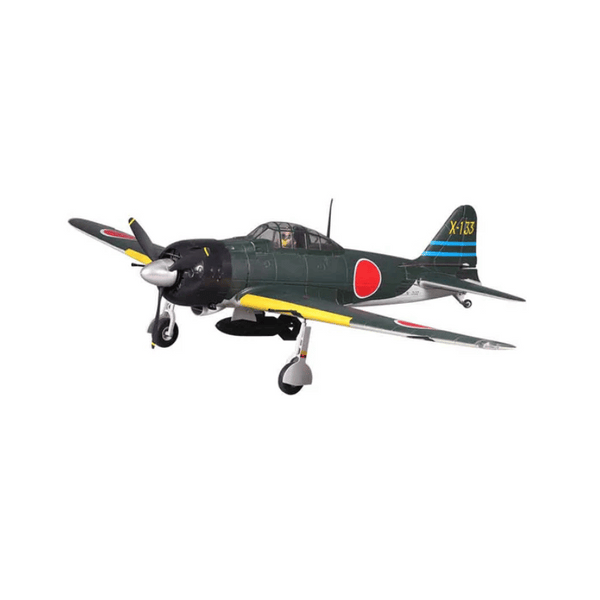 FMS 1400mm A6M3 Zero green airplane model with red circles and yellow accents