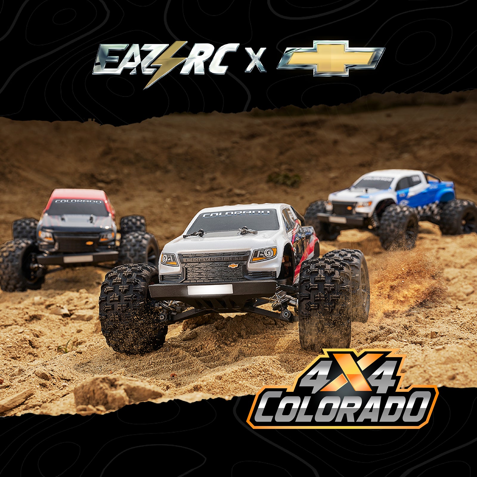 EAZYRC 1 18 Chevrolet Colorado Off Road Truck RTR Brushless Version FMS Model