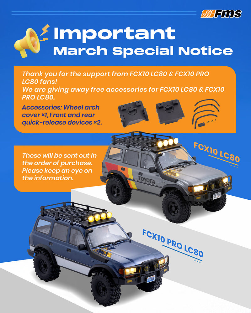FMS 1:10 FCX10 PRO Brushless Toyota Land Cruiser LC80 RS