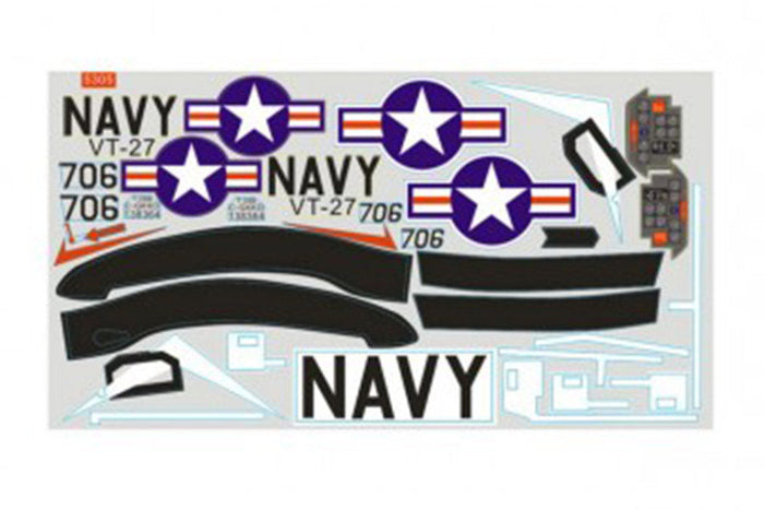 1400mm T-28D V4 Trojan Decal Sheet