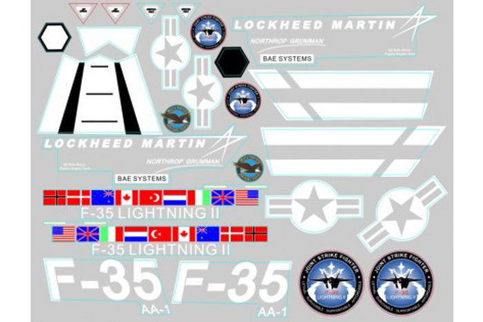 64mm F-35 V2 Decal Sheet