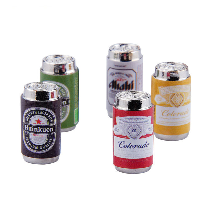 1:24 Mini Beer Cans 6Pcs Decoration