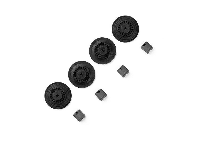 Black brake discs and pads for 1:12 RC vehicle models