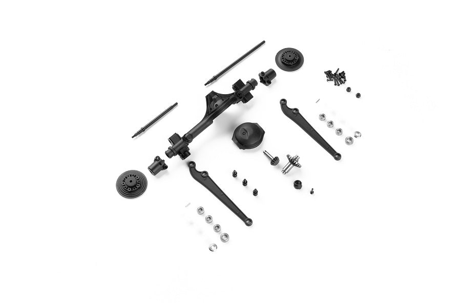 1:12 Jimny rear axle assembly with components and fasteners