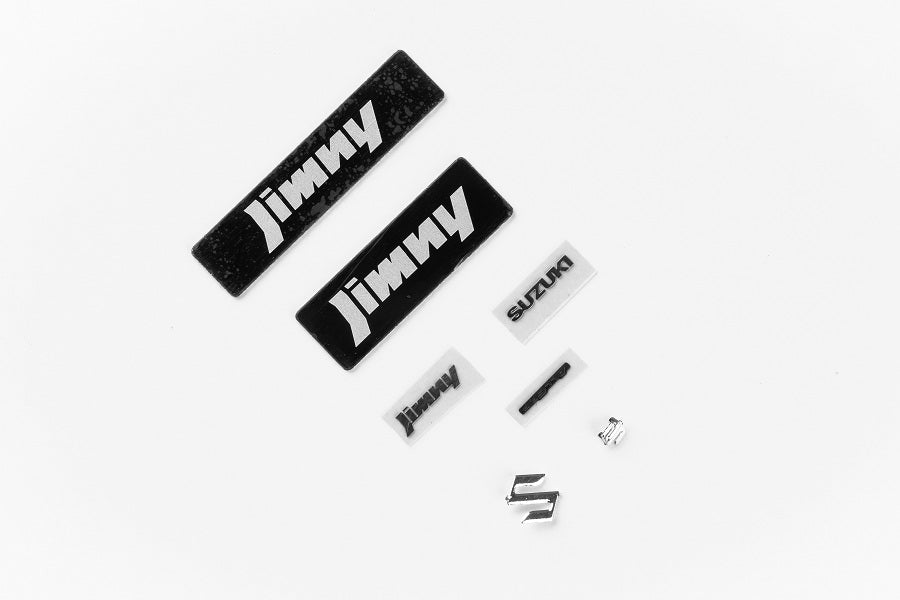 JIMNY logo set decals for RC models, featuring SUZUKI branding.