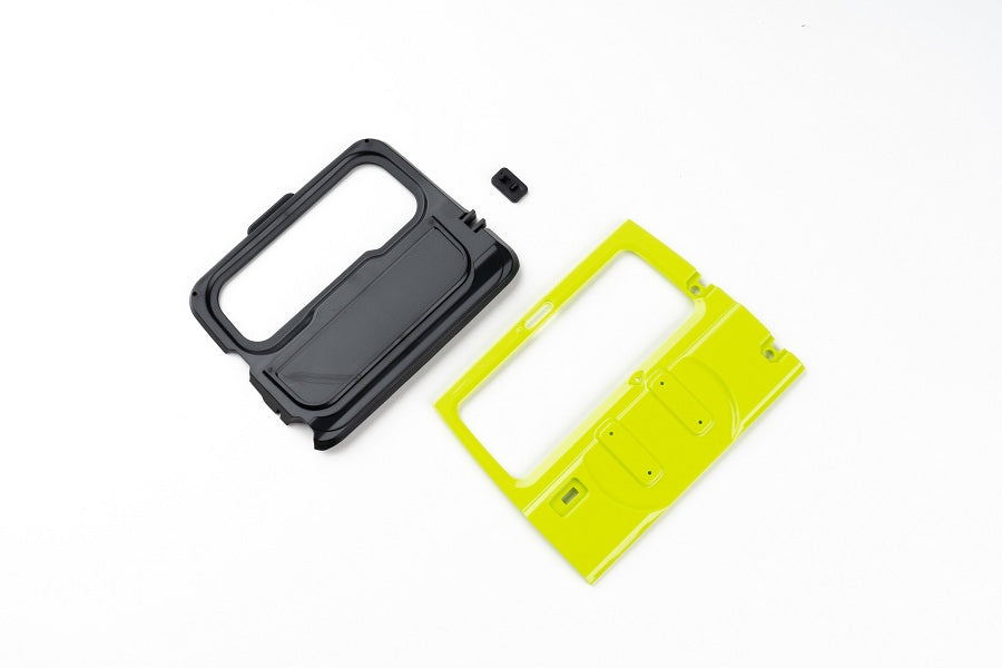 1:12 Jimny rear door panels in black and green for RC vehicle upgrade