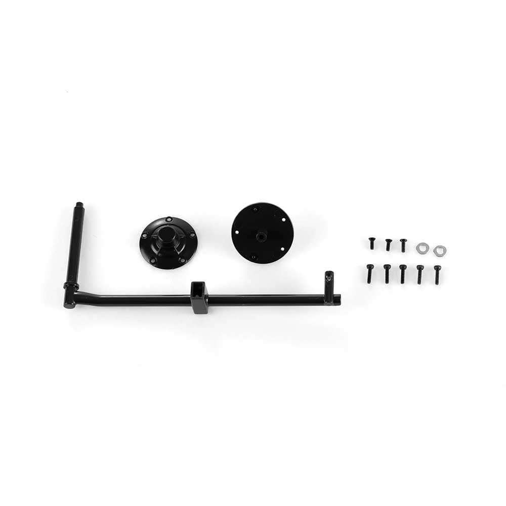 1:6 Jimny spare tire rack components including brackets and screws