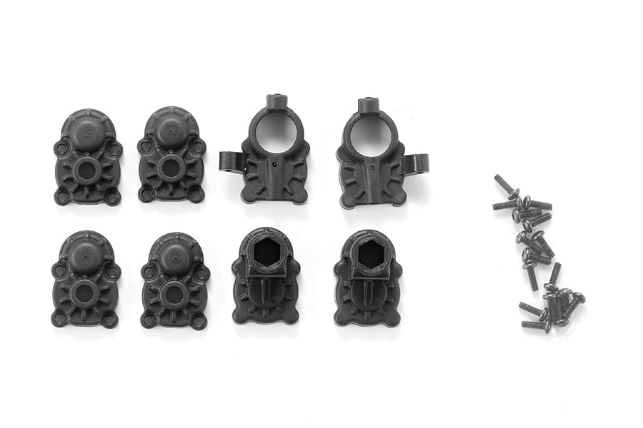 Black portal axle covers and screws for 1:24 RC Power Wagon and Smasher models