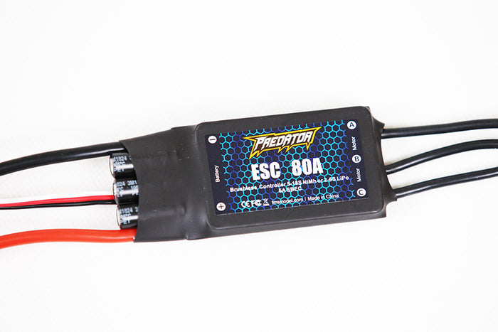 Predator 80A ESC For 1700mm P-51D, 1700 F4U V3, 70mm EDF Yak 130 V2, 70mm Avanti V3, 70mm Viper, 70mm Avanti V2